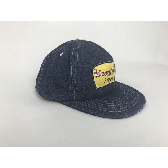 Vintage Lowell Davis Farms Denim Snapback Hat - Picture 2 of 9
